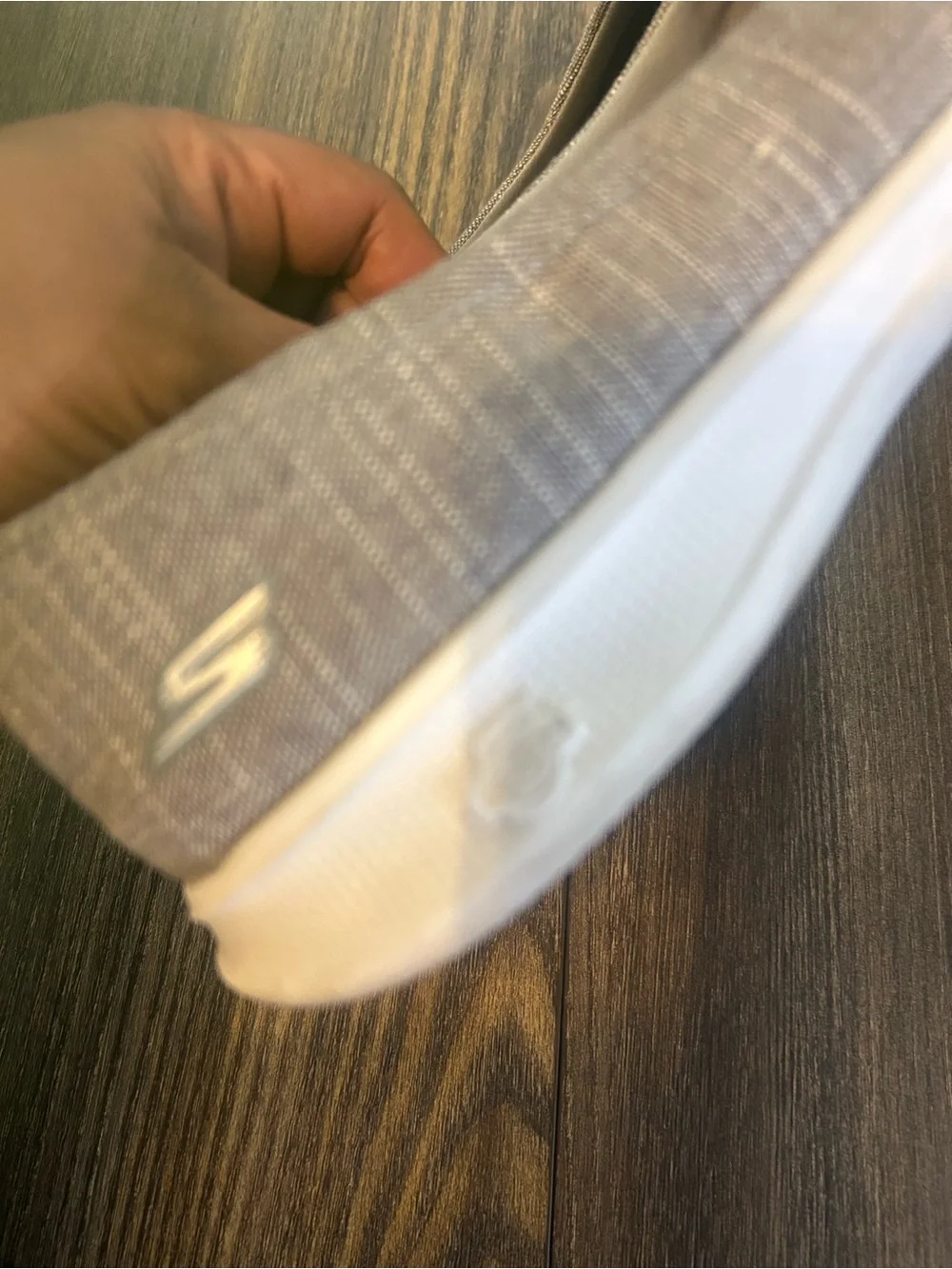 Skechers Gray Slip-On Ballet Flats with Goga Max Insole